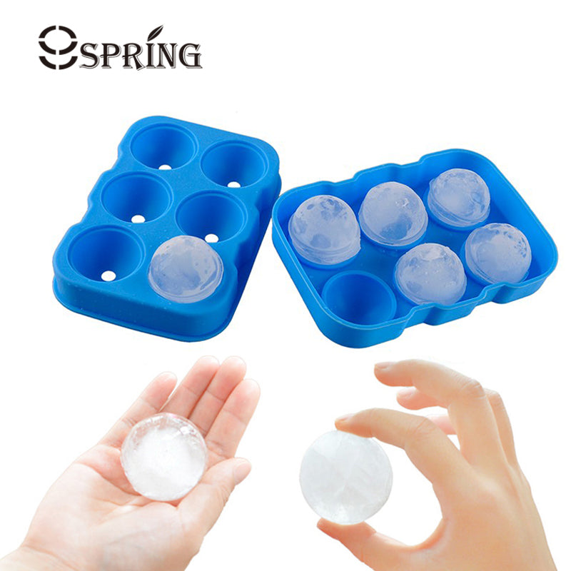 Cocktail Whiskey Ice Ball Maker Ice Cube Tray 4 Large Silicone Ice Molds  Maker Kitchen Bar Accessories