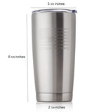 OUTZIE Vacuum Insulated Stainless Steel Tumbler 20oz - Keeps you Drinks Hot or Cold - Etched American Flag Logo