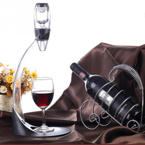 For Red Wine Aerator Filter, Air intake Pour Pourer Aerating Stopper BAR wine accessories Wine Aerator Decanter With Base